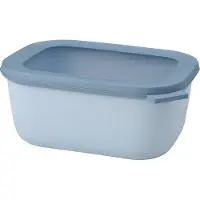 Mepal Multischüssel Cirqula - Mikrowellengeschirr - Multikom rechteckig 1500 ml - Nordic blue - Meal prep box - Frischhaltedosen mit Deckel