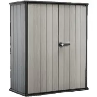 Keter -High Store+-Aufbewahrungsschrank in Holzoptik grau/anthrazit-6038N