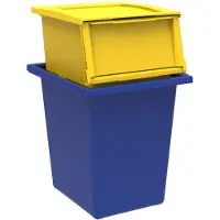 Terry Aufbewahrungsbox, Gelb/Blau