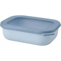 Mepal Multischüssel Cirqula - Mikrowellengeschirr - Multikom rechteckig 1000 ml - Nordic blue - Meal prep box - Frischhaltedosen mit Deckel