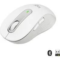 Logitech Signature M650 L Kabellose Maus - für große Hände, Leise Klicks, Anpassbare Seitentasten, Bluetooth, Kompatibilität mit mehreren Geräten - Weiß