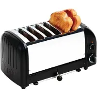 Dualit Toaster 60145 - schwarz - 6 Schlitze - Ausziehbare Krümelschale