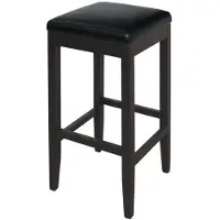 Bolero Barhocker Kunstleder Schwarz,2 Stück