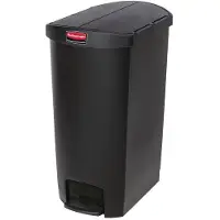 Rubbermaid Gastronoble Slim Jim End Step Pedaleimer schwarz 68L