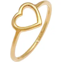 Elli Ring Herz Cut Out Design Filigran 925 Sterling Silber Elli Gold