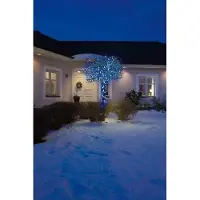 Konstsmide - Micro LED Lichterkette, 40 blaue Dioden, 24V Außentrafo, schwarzes Kabel ; 3610-400