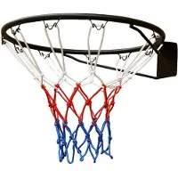 Enero Basketballkorb Korb für Basketball mit Netz 11 Griffe 45CM Schwarz 1030814