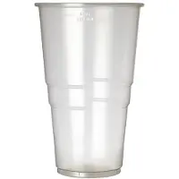Plastico eGreen Einweggläser 57cl bis zum Füllstrich (1000 Stück)