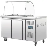 Polar Serie U 2-türige GN-Saladette mit Schutzhaube