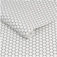 Contour Design Vliestapete "Hexagon Gitter" aufgeschäumt FSC zertifiziert, mit lebhaftem Druck, 10 Meter Länge