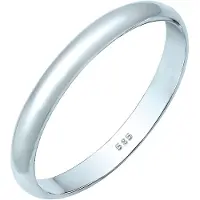 Elli Ringe - Ring Basic Bandring Hochzeit Trauring 585 Weißgold - für Damen