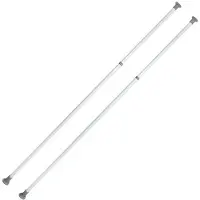 Wenko Herkules Teleskopstange für Garderobensystem silber 7,5 x 7,5 x 165,0-300,0 cm