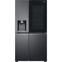 LG GSXV90MCAE, Freistehend, Amerikanische Tür, Schwarz, Berührung, Kabellos, LED, Innen