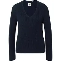 Marc O'Polo Marc OPolo Strickpullover mit dekorativem Strickmuster am Ärmel und V-Neck