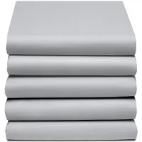 Cinderella Boxspring / Wasserbett Spannbettlaken Hellgrau (Baumwolle)-180 x 210 cm
