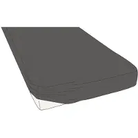 Kayori Topper Spannbettlaken Shizu Anthrazit (Perkal)-100 x 200 cm