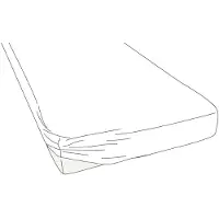 Kayori Topper Spannbettlaken Shizu Weiß (Perkal)-90 x 210/220 cm