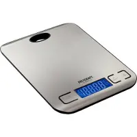 Voltcraft TS-5000/1-ALU, Elektronische Küchenwaage, 5 kg, 1 g, Edelstahl, Aluminium, Arbeitsplatte
