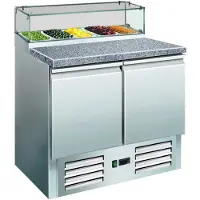 Saro 1 x SARO Pizzatisch mit Glasaufsatz Modell PS 200 G