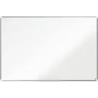 Nobo Whiteboard Premium Plus, magnethaftend, mit Ablageschale, B 1500 x H 1000 mm, Stahl lackiert, weiß, inkl. Boardmarker