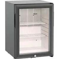 Bartscher Minibar 34L-GL, Mini-Kühlschrank zur Kühlung von Getränken, Snacks und Co., 1 Stück