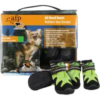 All For Paws Outdoor Dog - All Road Boots - Hundeschuhe 4er Set - Grün - XS (7,50 &euro; pro 1 Stück)