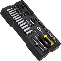 Stanley Modul Steckschlüssel, Transmodul System (1/4 Zoll, inklusive 60-teiligem Zubehör-Set, sicher