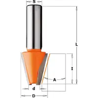Cmt 981.521.11 Corian-Fräser Winkelfräser 15°-Schaft 12 mm