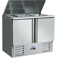 Saro Saladette BALDUR S 900, Edelstahl, Praktische Salatbar mit digitalter Temperaturkontrolle, 1 Saladette