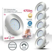 B.K.Licht 20-04-05-S, Strahler Oberflächenbeleuchtung, GU10, LED, 2700 K, 470 lm, Nickel