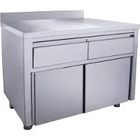 Saro Schiebetürenschrank mit 2 Schubladen und Aufkantung 1200 x 700 x 850 mm