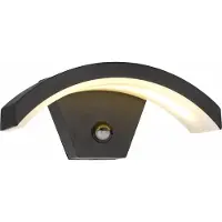 LumenXL Design-Außenwandleuchte Vic mit Sensor - Schwarz mit integrierter LED