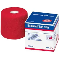 Elastomull haft color 10 cmx20 m Fixierb.rot 1 St Binden