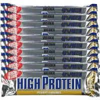 Weider 40 % High Protein Low Carb, Erdnuss-Karamell, Riegel 10x50 g