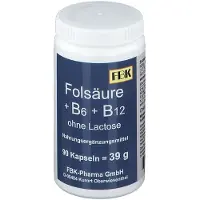 FBK Folsäure+B6+B12 ohne Lactose Kapseln 90 St