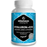 Vitamaze Hyaluronsäure 200 mg hochdos.+Coenzym Q10 vegan 60 St Kapseln