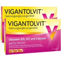 VIGANTOLVIT Vitamin D3, K2 und Calcium Sparset 2x60 St Filmtabletten