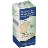Cetirizin beta Ciclopirox beta 80 mg/g wirkstoffhalt.Nagellack 6,6 ml Wirkstoffhaltiger Nagellack