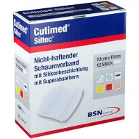 Cutimed Siltec Schaumverb.10x10 cm nicht haftend 12 St Kompressen