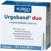 Urgo Urgoband Duo Kurzzugbinde 10 cmx5 m 2 St Binden