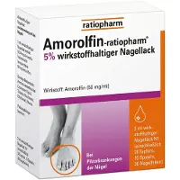 Ratiopharm AMOROLFIN-5% wirkstoffhalt.Nagellack 3 ml Wirkstoffhaltiger Nagellack