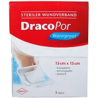 Dräco Dracopor waterproof Wundverband 15x15 cm steril 5 St Pflaster