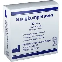 KERMA Saugkompressen unsteril 10x20 cm 40 St Kompressen