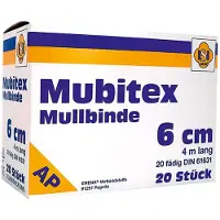 ERENA Mubitex Mullbinden 6 cm ohne Cello 20 St Binden
