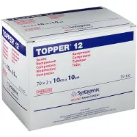KCI Topper 12 Kompr.10x10 cm steril 70x2 St Kompressen