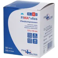 FIWA Vlieskompressen steril 7,5x7,5 cm 6fach 25x2 St Kompressen