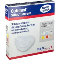 Cutimed Siltec Sacrum 17,5x17,5 cm Kompressen 6 St