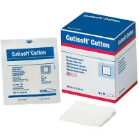 Cutisoft Cotton Kompr.7,5x7,5 cm ster.12fach 25x2 St Kompressen