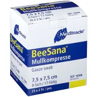 Meditrade Mullkompressen 7,5x7,5 cm steril 8fach 25x2 St Kompressen