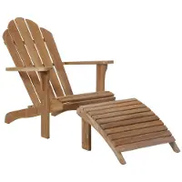 Brafab Margariti Liegestuhl mit Hocker Teak natur